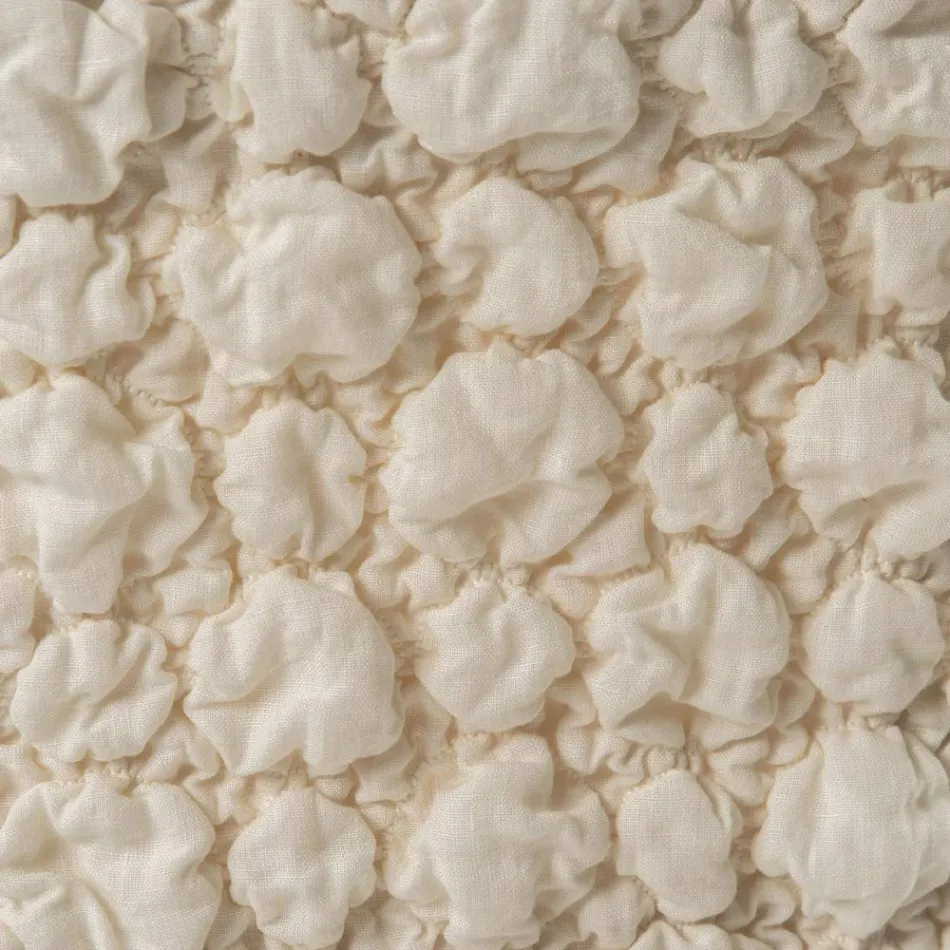 Elegant Chair Cover with Backrest for Living Room in Embroidered Linen - Panteo Viadurini