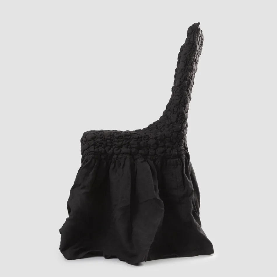 Elegant Chair Cover with Backrest for Living Room in Embroidered Linen - Panteo Viadurini