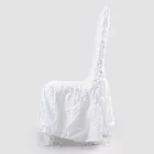 Elegant Chair Cover with Backrest for Living Room in Embroidered Linen - Panteo Viadurini