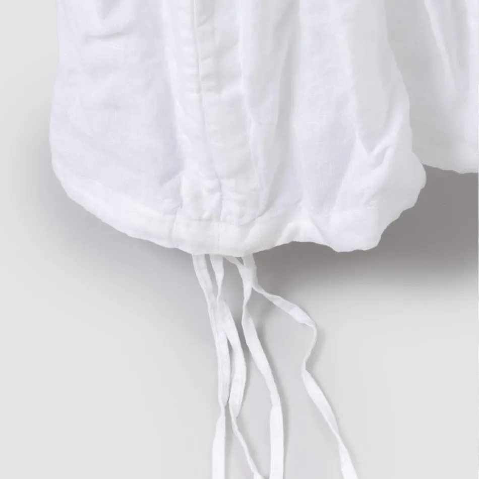 Elegant Chair Cover with Backrest for Living Room in Embroidered Linen - Panteo Viadurini