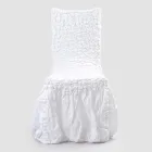 Elegant Chair Cover with Backrest for Living Room in Embroidered Linen - Panteo Viadurini