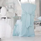Elegant Chair Cover for Living Room in Colored Cotton with Backrest - Filippa Viadurini