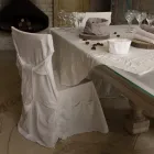 Elegant Chair Cover for Living Room in Colored Cotton with Backrest - Filippa Viadurini