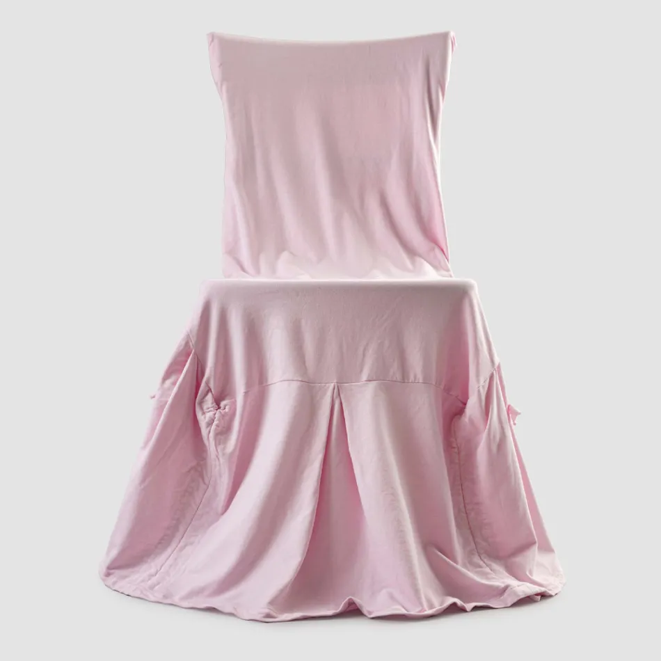Elegant Chair Cover for Living Room in Colored Cotton with Backrest - Filippa Viadurini