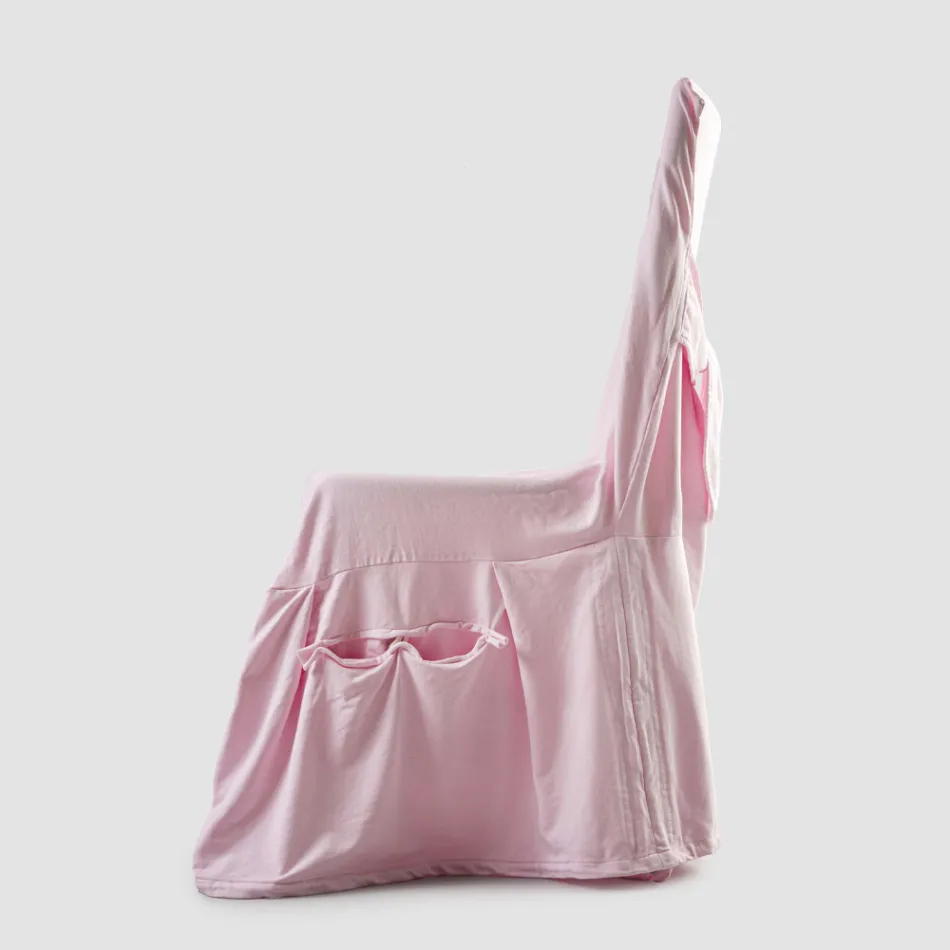 Elegant Chair Cover for Living Room in Colored Cotton with Backrest - Filippa Viadurini