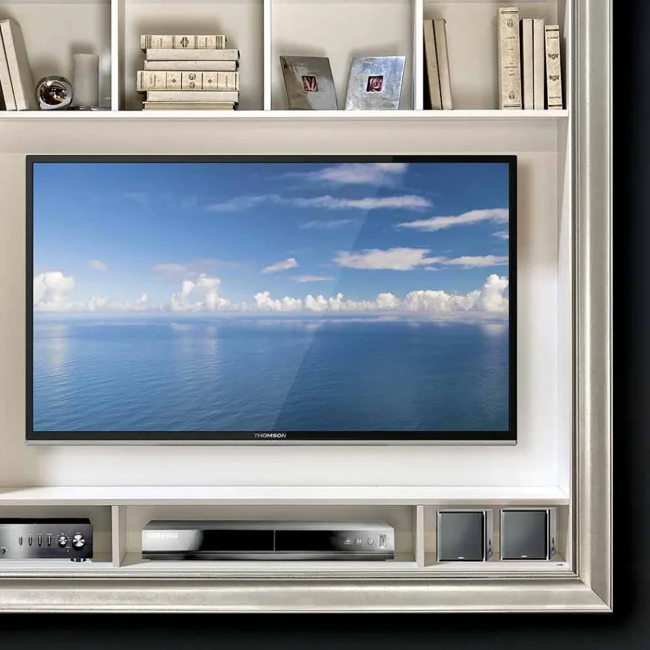 Wall-mounted plasma holder frame handmade in Italy Mirko Viadurini