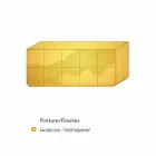 10 slatted sideboard Slate, modern design, white, black or gold Viadurini