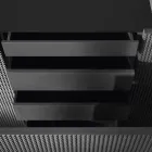 2 black black sideboard with 2 doors and removable chest of drawers Flora Viadurini