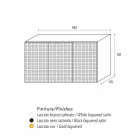 2 black black sideboard with 2 doors and removable chest of drawers Flora Viadurini