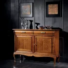 Classic Living Room Sideboard in Walnut Wood Made in Italy - Helisa Viadurini