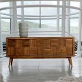 Nensi sideboard with 3 doors in modern design solid walnut wood