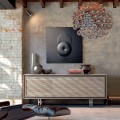 Modern design sideboard in solid wood, W192 x D 50 cm, Teresa
