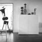 Design sideboard with 2 white, black or gold flora models Viadurini