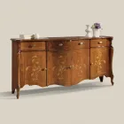 Luxury Living Room Sideboard in Classic Made in Italy Wood - Caligola Viadurini