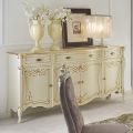 Luxury Living Room Sideboard in Classic Made in Italy Wood - Caligola