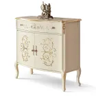 Living Room Sideboard in Walnut or White Wood and Inlays Made in Italy - Katerine Viadurini