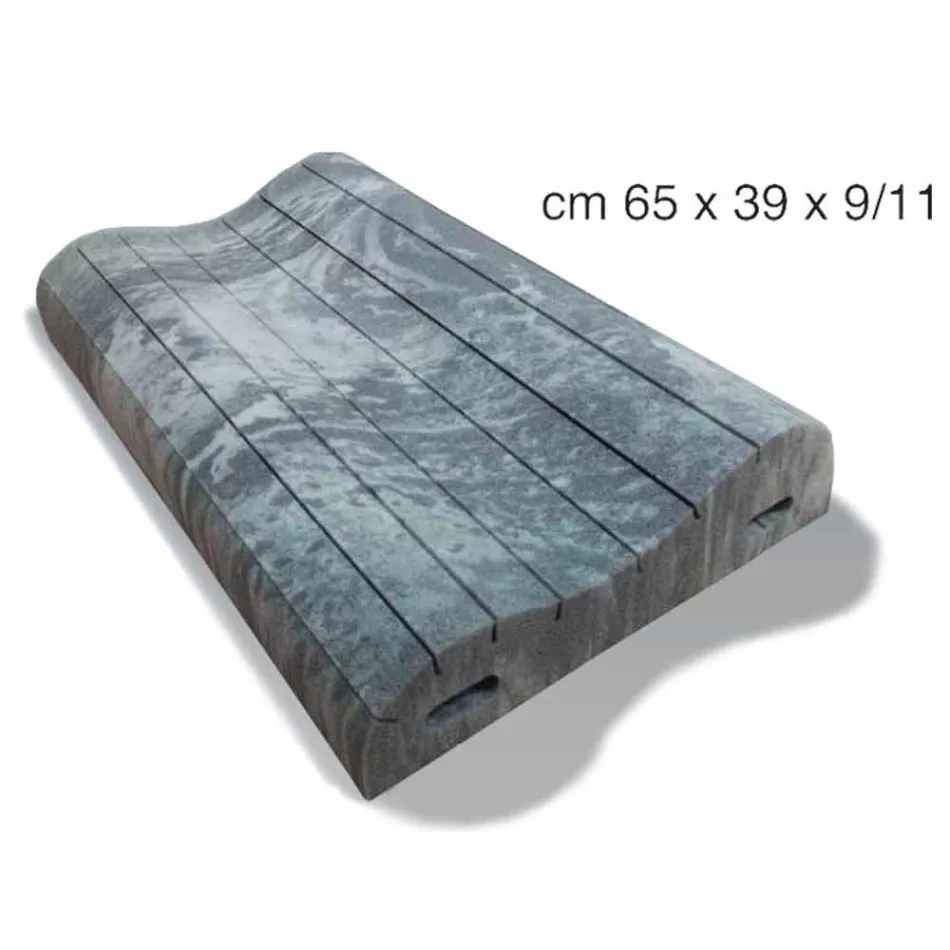 Double Wave Cushion in Memory Xform 11 cm high Made in Italy - Curly Viadurini