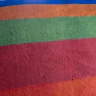 Hand Painted Hemp Cushion Unique Piece Italian Art - Brands Viadurini