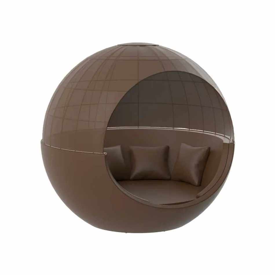 Luxury Round Design Garden Daybed with Parasol - Ulm Moon by Vondom Viadurini