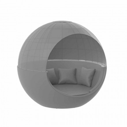 Luxury Round Design Garden Daybed with Parasol - Ulm Moon by Vondom Viadurini