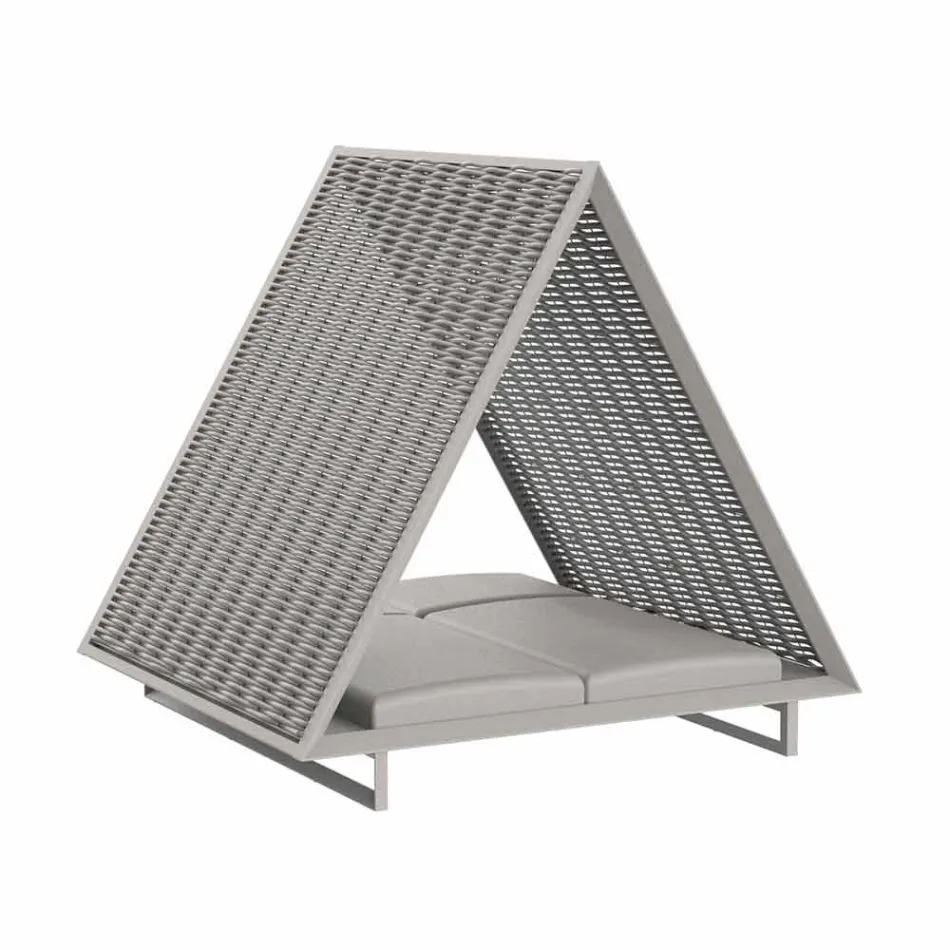 Luxury Garden Daybed in Aluminum and Fabric - Frame Vineyard by Vondom Viadurini