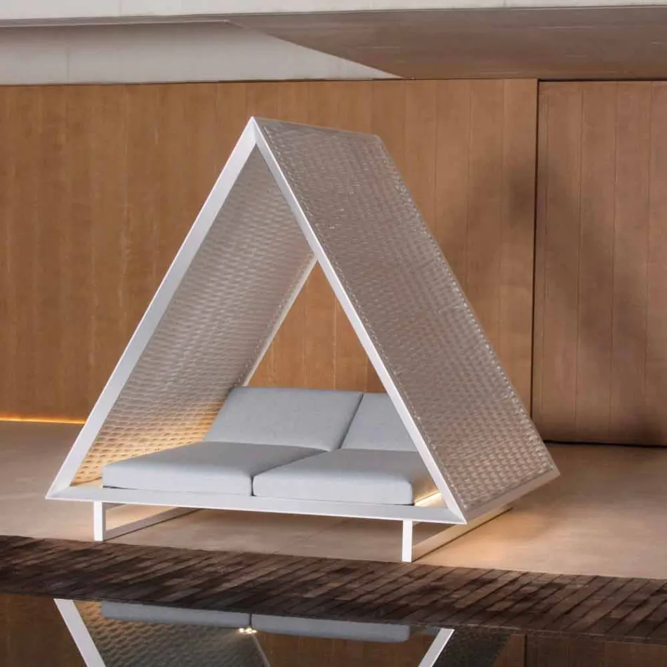 Luxury Garden Daybed in Aluminum and Fabric - Frame Vineyard by Vondom Viadurini