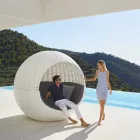Luxury Garden Daybed Round Design with Braided Rope - Ulm Moon by Vondom Viadurini