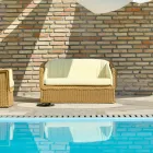 2 seater sofa from polyethylene garden handmade Jonny Viadurini