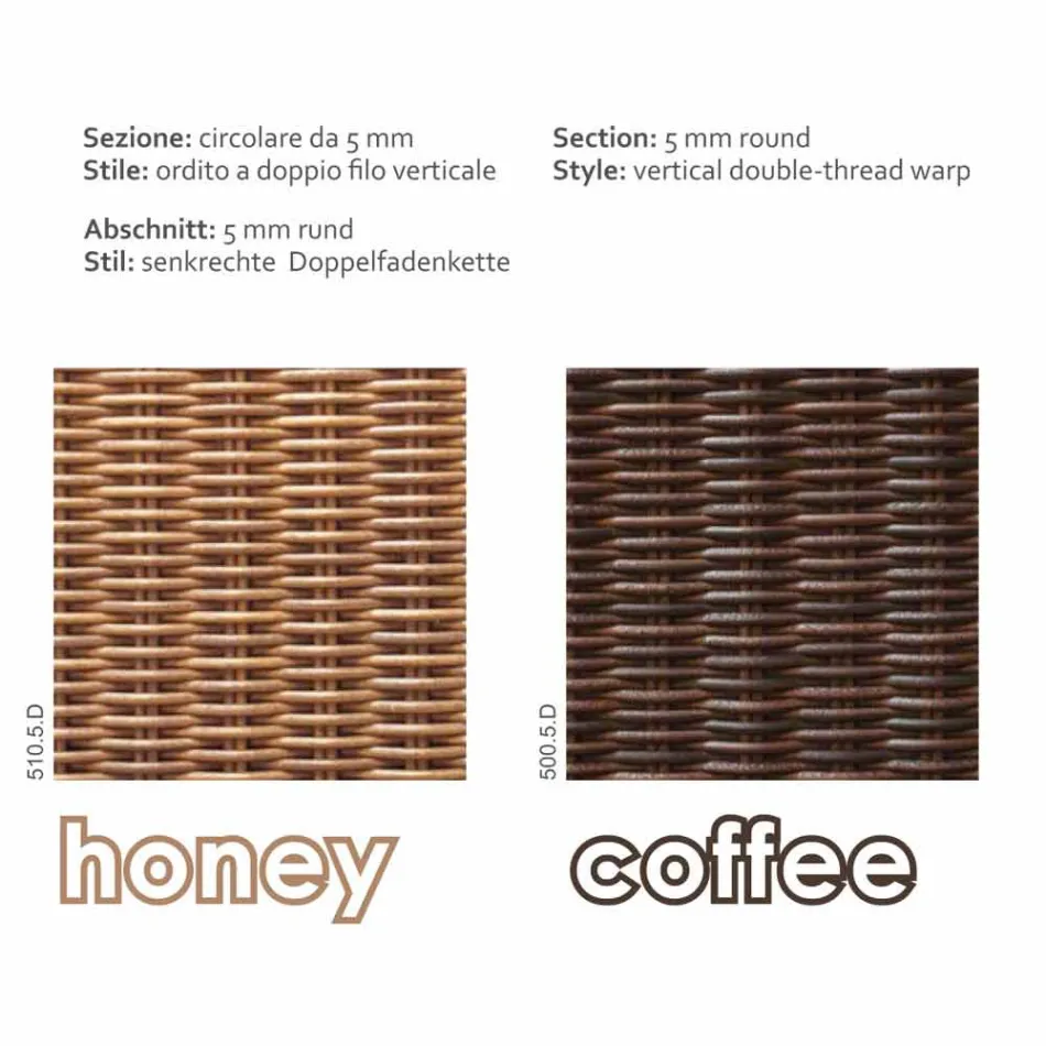 2 seater sofa from polyethylene garden handmade Jonny Viadurini