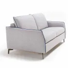 Sofa 2 seats maxi L.165cm faux leather / fabric made in Italy Erica Viadurini