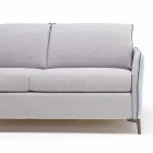 3-seater design sofa L.185cm fabric / eco-leather made in Italy Erica Viadurini