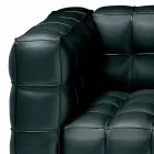 3 Seater Sofa in Quality Made in Italy Quilted Effect Leather - Vesuvius Viadurini
