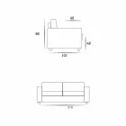 3 seater maxi sofa modern design eco-leather / fabric made in Italy Mora Viadurini