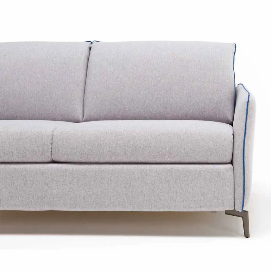 3 seater maxi sofa L205 cm modern design in eco-leather / Erica fabric Viadurini