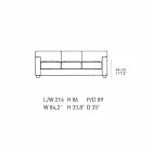 3 Seater Sofa Covered in Leather with Walnut Feet Made in Italy - Alessandria Viadurini