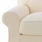 3 Seater Sofa Covered in High Quality Made in Italy Fabric - Andromeda Viadurini