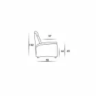 Modern design 2 seater sofa in leather, eco-leather or Gelso fabric Viadurini