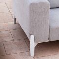 5 Seater Outdoor Corner Sofa in Aluminum 3 Finishes, Luxury - Filomena