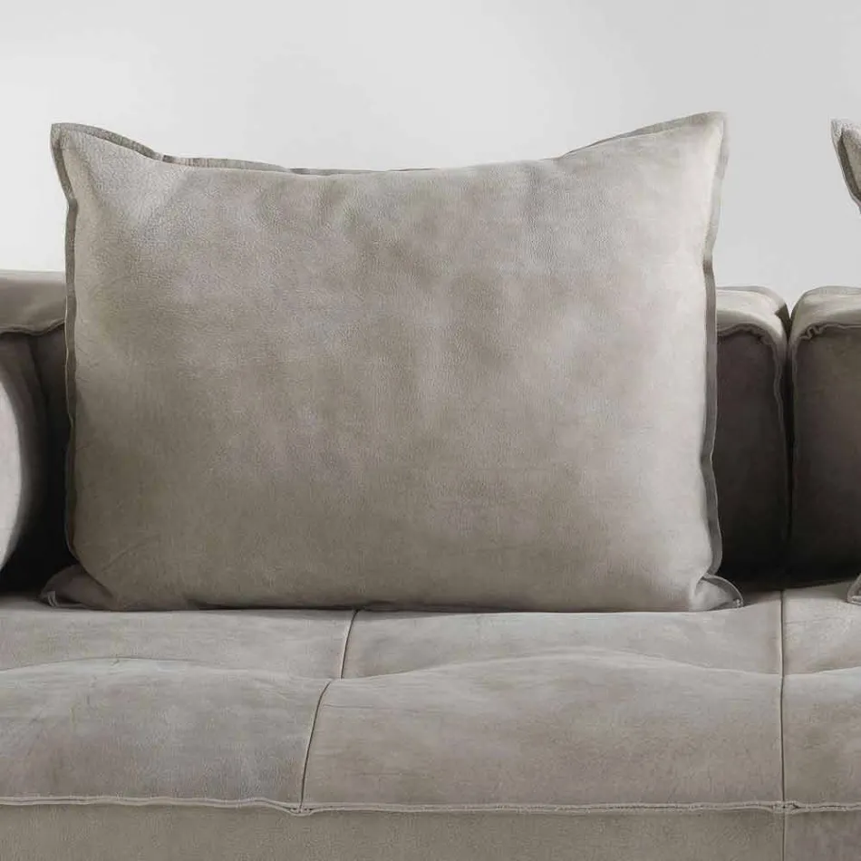 Contemporary design armchair Cardo, leather upholstery Viadurini