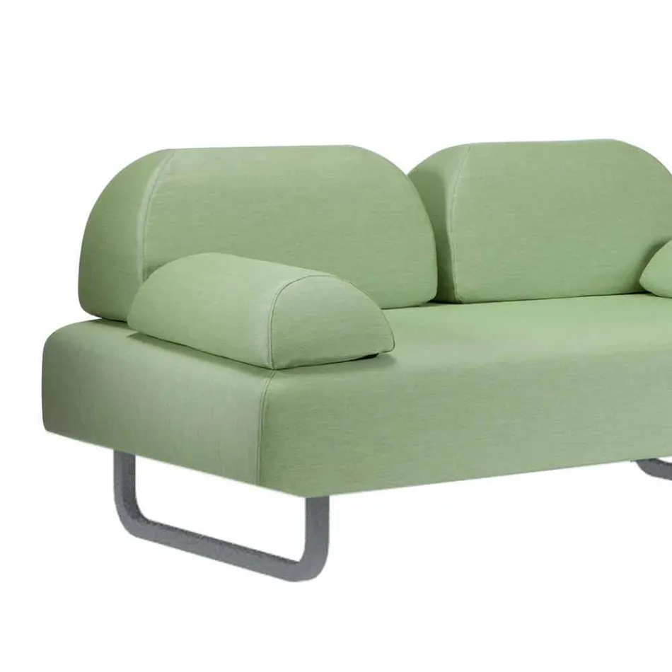 2 Seater Outdoor Sofa in Fabric and Metal Made in Italy Design - Selia Viadurini