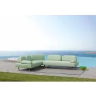 3 Seater Design Sofa in Metal and Fabric Made in Italy - Selia Viadurini
