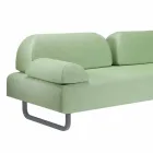 3 Seater Design Sofa in Metal and Fabric Made in Italy - Selia Viadurini