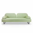 3 Seater Design Sofa in Metal and Fabric Made in Italy - Selia Viadurini