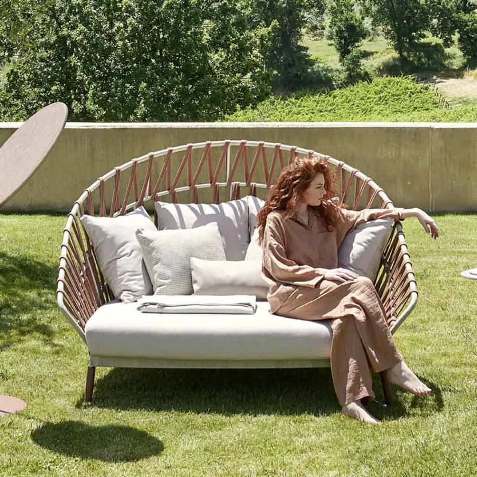 Outdoor Sofa with Pillows Included Made in Italy - Emmacross by Varaschin Viadurini