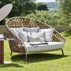 Outdoor Sofa with Pillows Included Made in Italy - Emmacross by Varaschin Viadurini