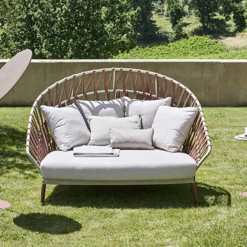Outdoor Sofa with Pillows Included Made in Italy - Emmacross by Varaschin Viadurini
