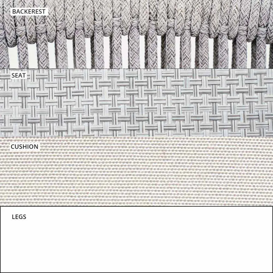 Outdoor Stackable Two Seater Sofa Upholstered Fabric - Smart by Varaschin Viadurini