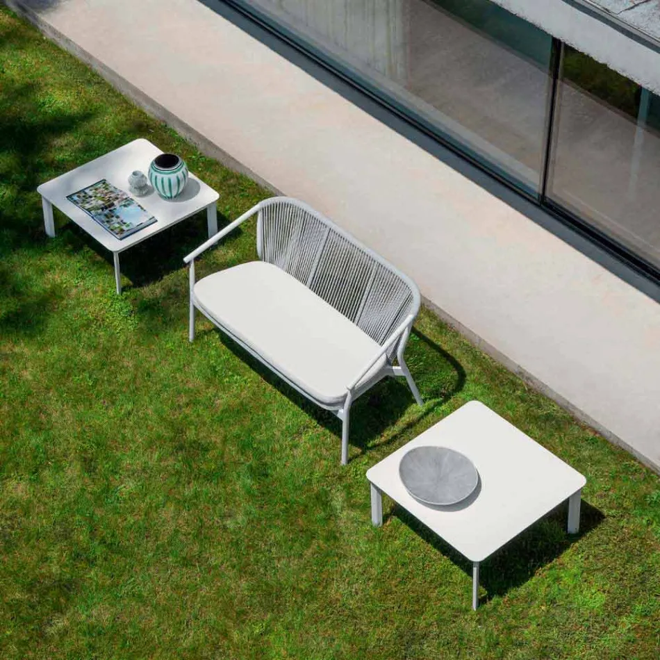 Outdoor Stackable Two Seater Sofa Upholstered Fabric - Smart by Varaschin Viadurini