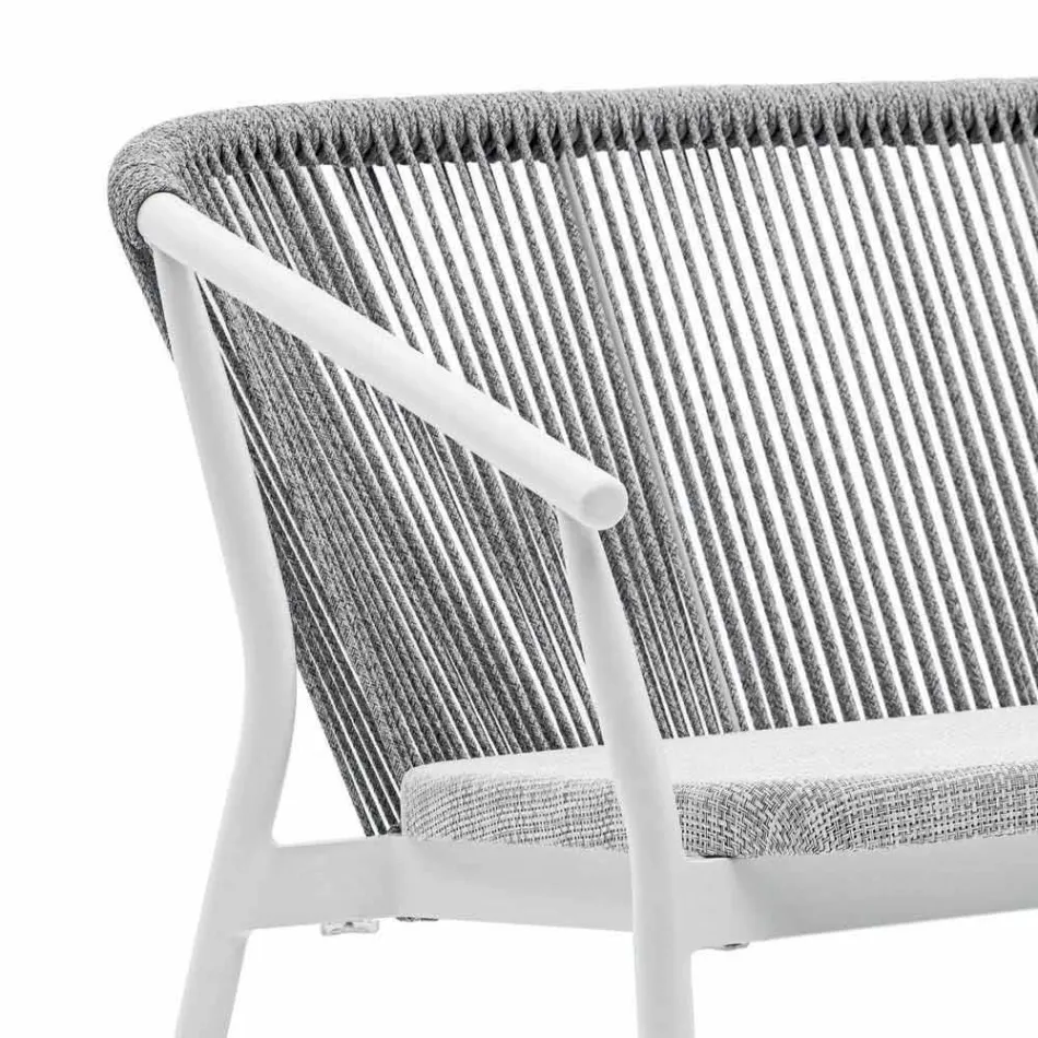 Outdoor Stackable Two Seater Sofa Upholstered Fabric - Smart by Varaschin Viadurini