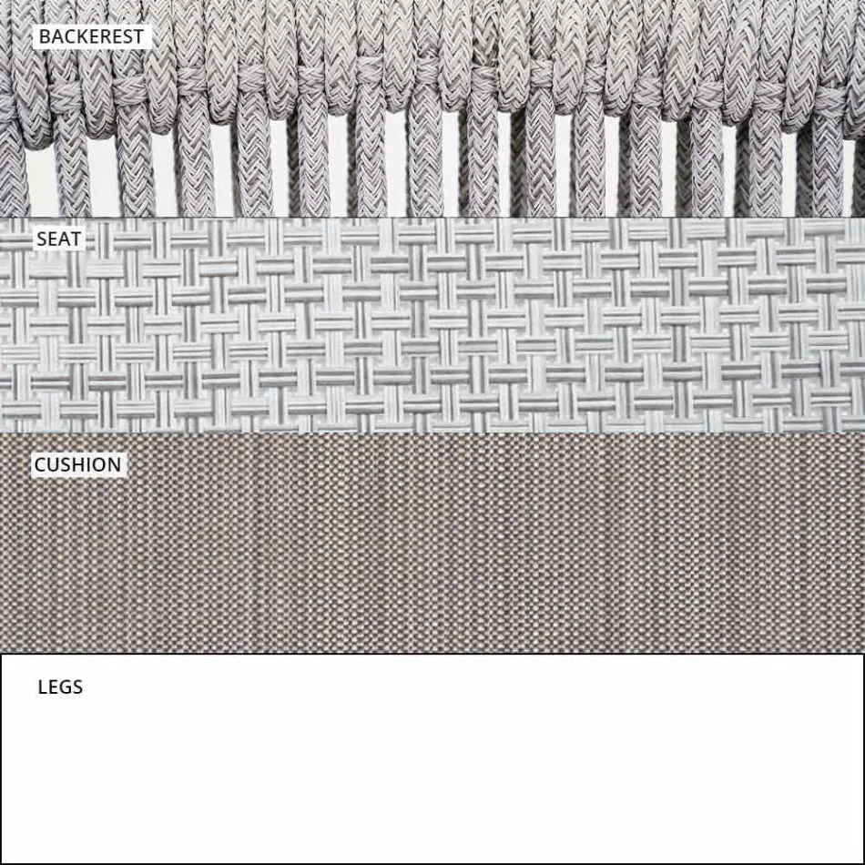 Outdoor Stackable Two Seater Sofa Upholstered Fabric - Smart by Varaschin Viadurini